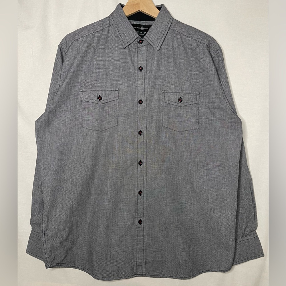 Beverly Hills Polo Club Men's Gray Button-Down Shirt Size M